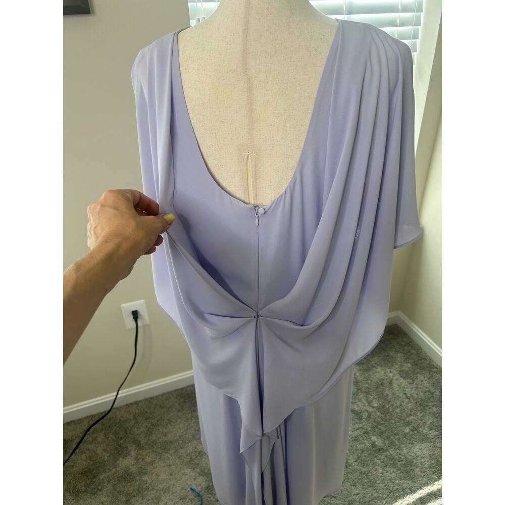 Halston Evening Collection Size 12 Lavender Ice Bridal - Picture 7 of 9